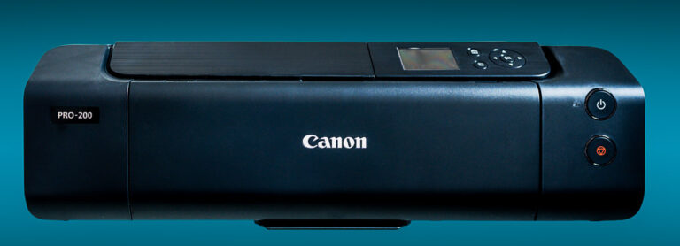 Canon Pixma Pro 200 Beitragsbild ansicht drucker von vorne