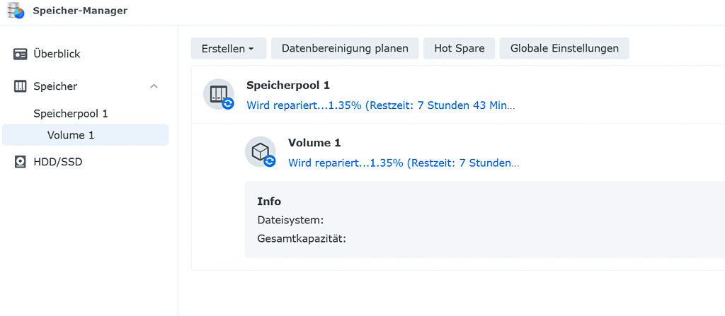 NAS Festplatten upgrade