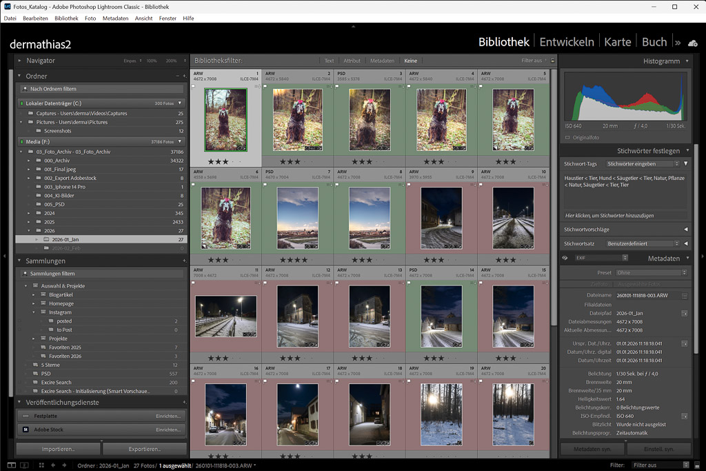 Fotos Katalog Adobe Photoshop Lightroom Classic Bibliothek homepage